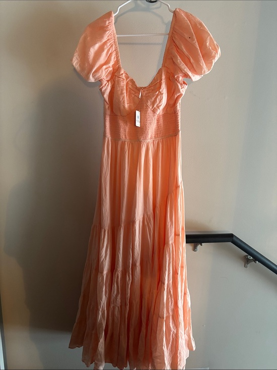 Free People Dresses & Skirts - Free People Apricot Tiered Maxi Dress